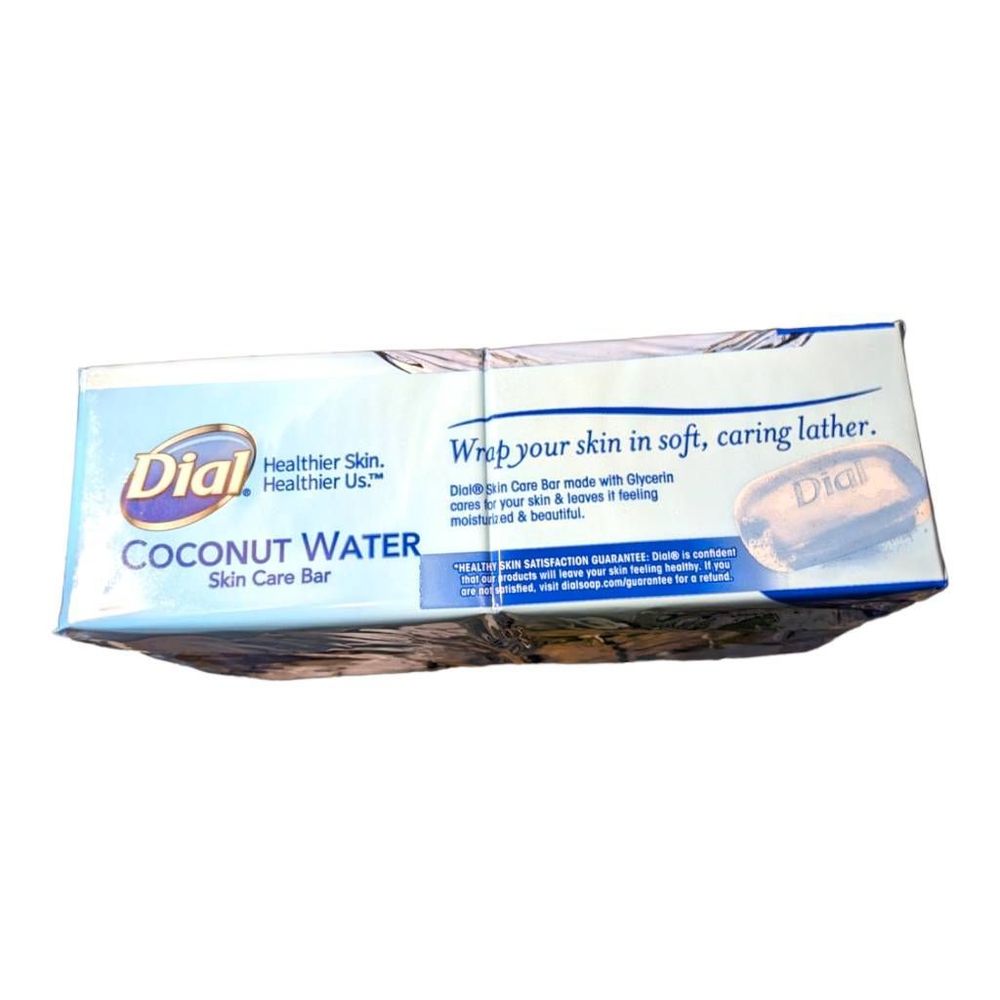 Dial Coconut Water Bar Soap Gentle Cleansing 4 oz 8-Bar Package Skin Care‎ Clean - Picture 3 of 4